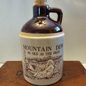 Mountain Dew - "As Old as the Hills" - Porcelain jug with cork